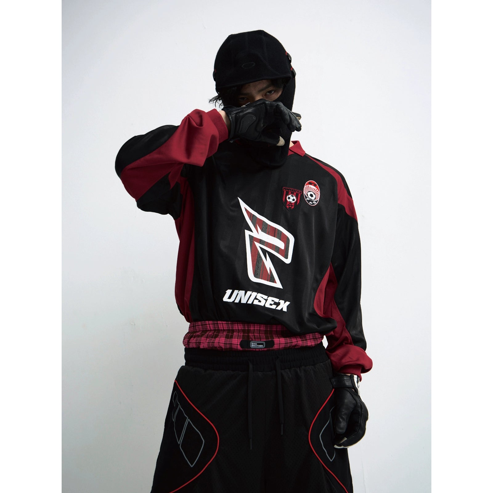 PEOPLESTYLE Sports Wind Contrasting Color Splicing Racing Car Quick-drying Long Sleeves