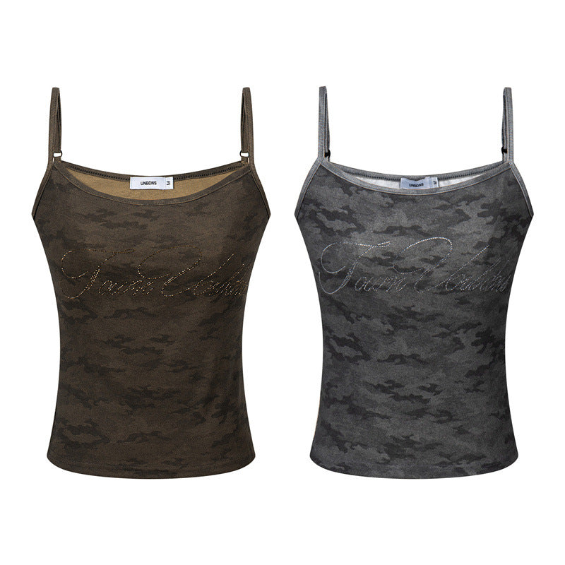 Nariele Street Style Camouflage Small Suspender Vest