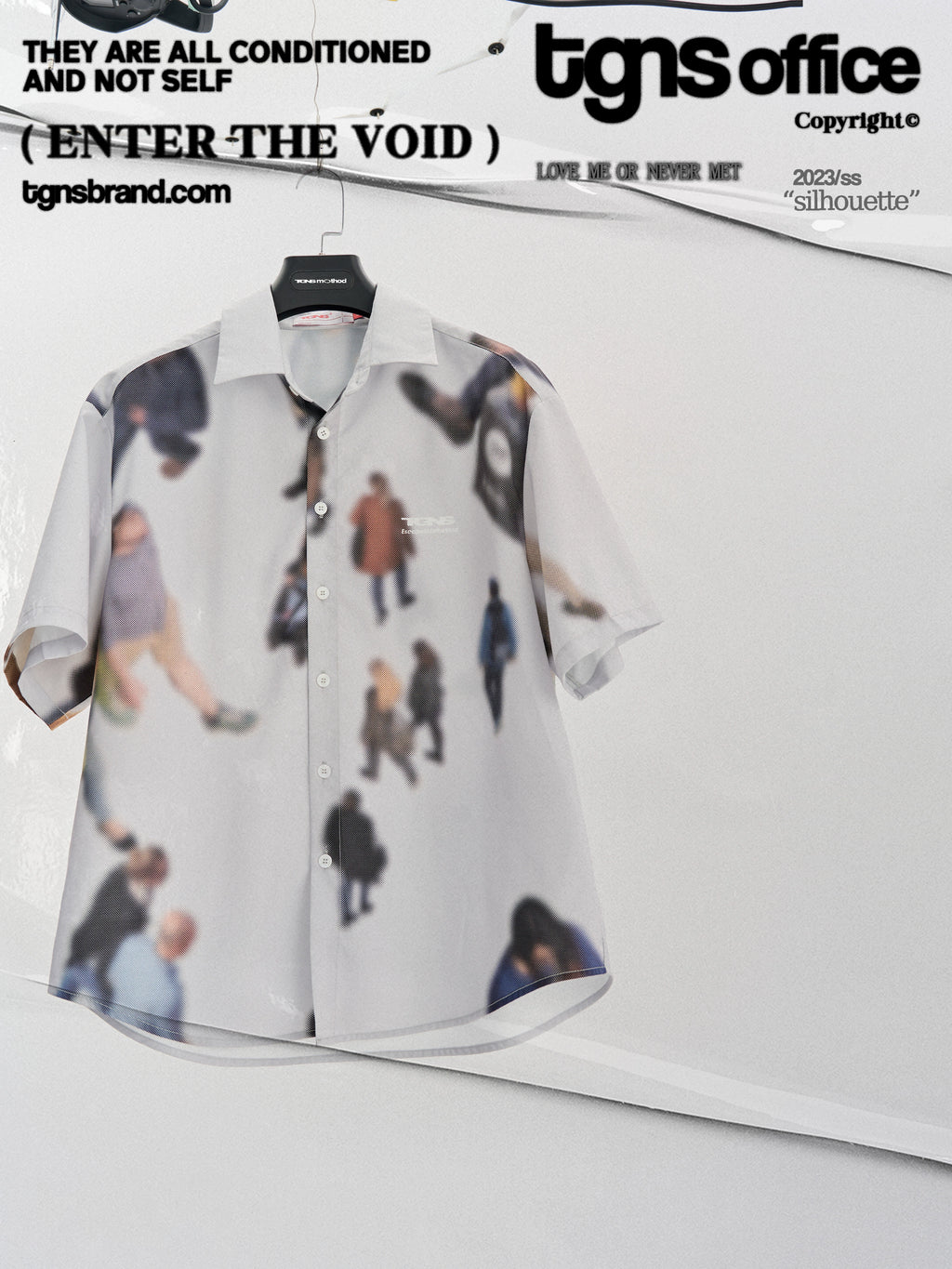 TGNS Vintage Shadow Flower Hawaiian Shirt