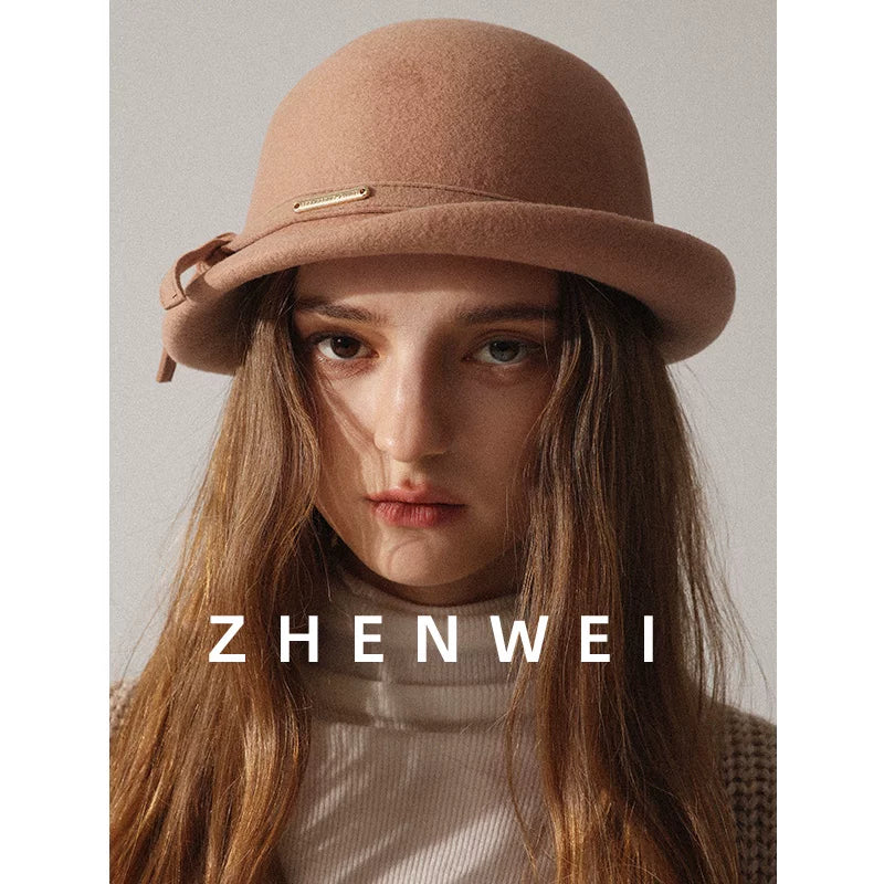 ZHENWEI Wool Foreign Golden Hat