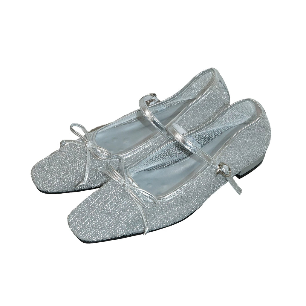 Maltelle Bow Woven Mesh Shoes