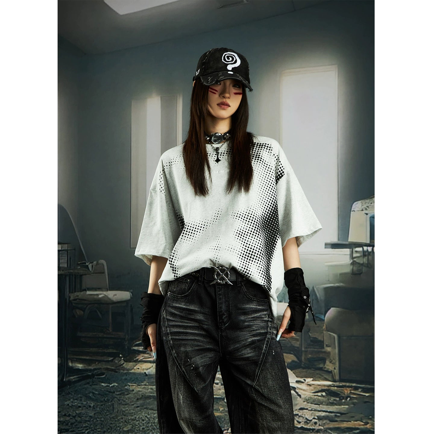 NOMANIAI Loose Casual Versatile Crew Neck Tee