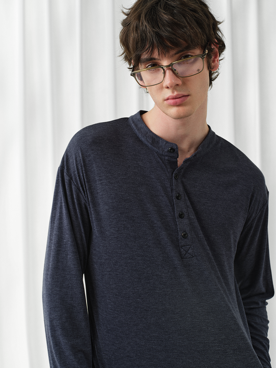 VLABMADE Elegant Old Money Henry Collar Long Sleeves