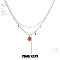 SUMIYAKI Vintage Embossed Honey Necklace