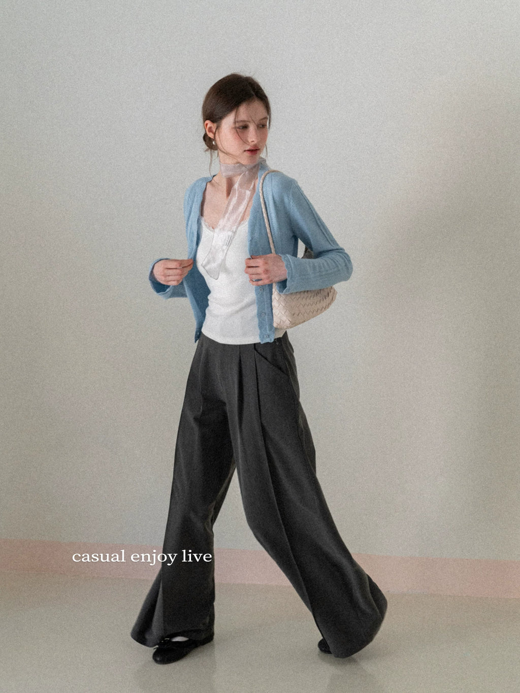 EGGKA Temperament Is High-quality Casual Wide-leg Pants