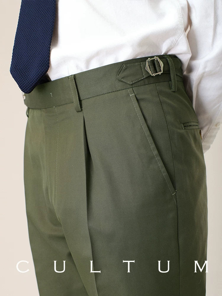 CULTUM Vintage Ruffled Straight Trousers