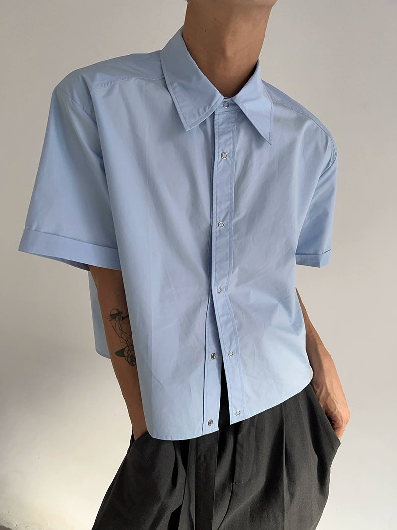 COLN Skin-friendly Soft Casual Short Shirt