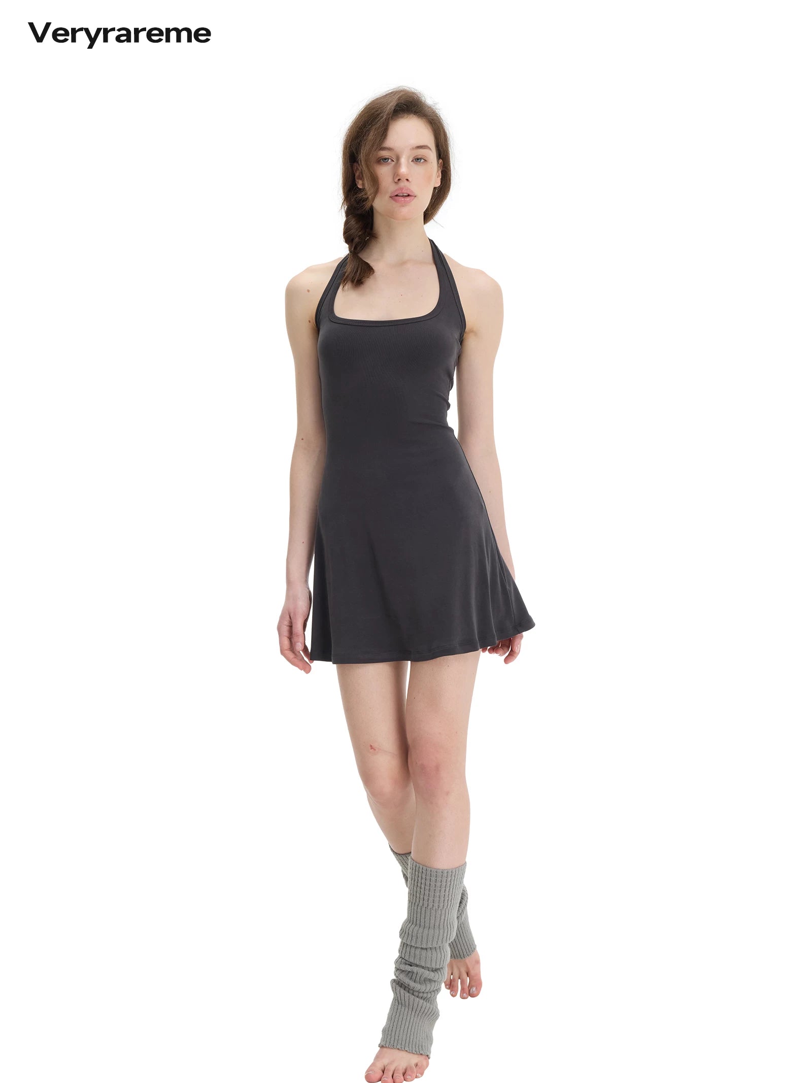 Veryrareme Neck Halter Slim Dress