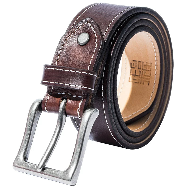 Mbbcar Top Cowhide Fashion Minimalist Belt