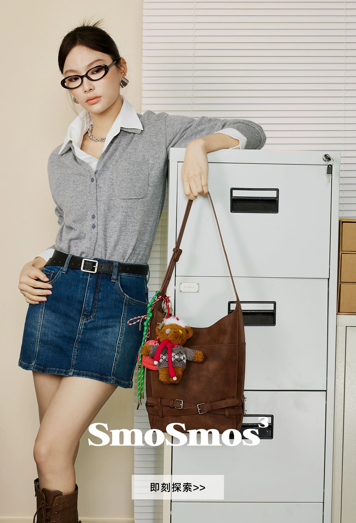 SmoSmos Retro Large Capacity Cowhide Shoulder Niche Bucket Bag