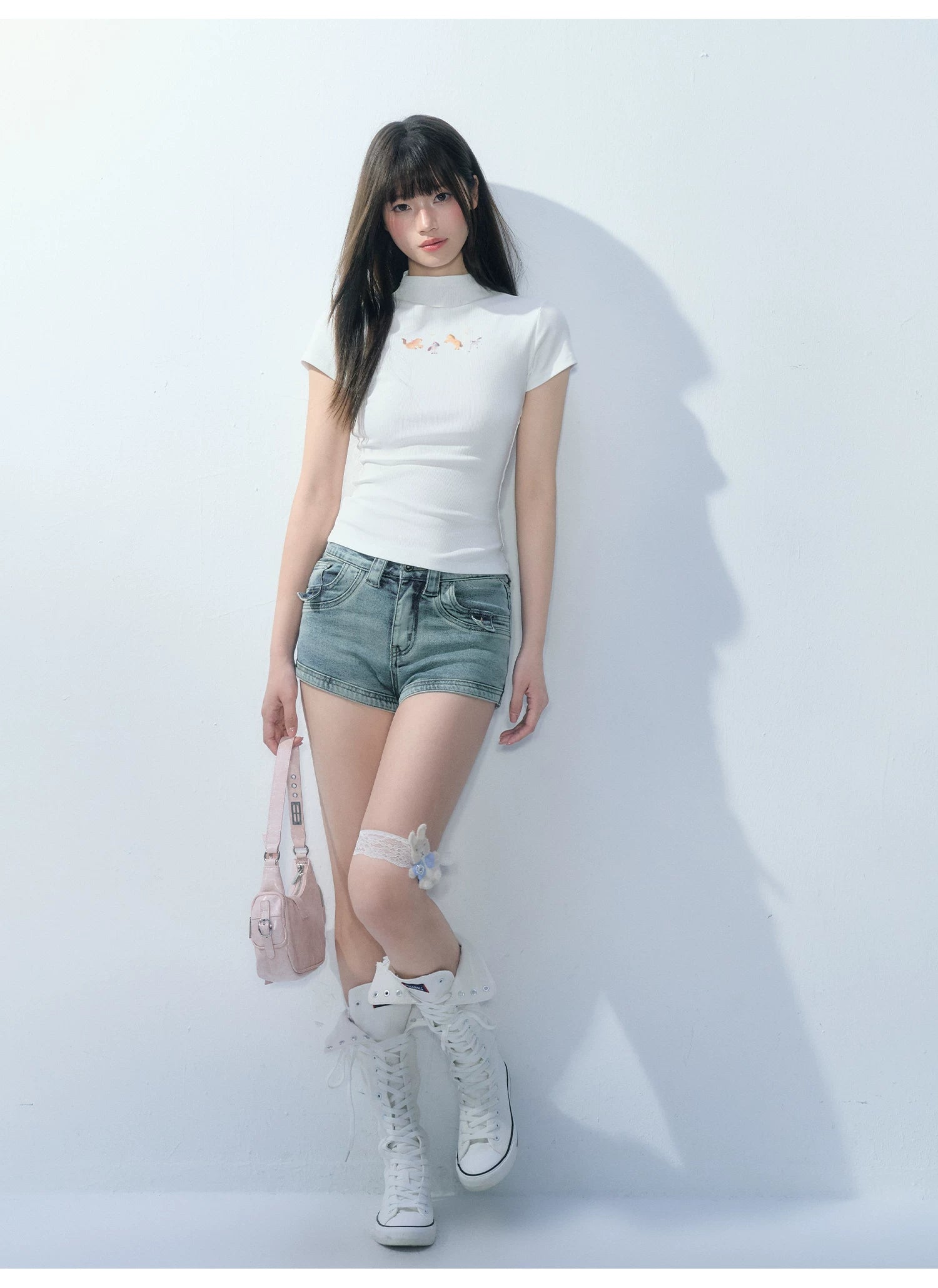 Ablueberry Slim Casual Short Tee