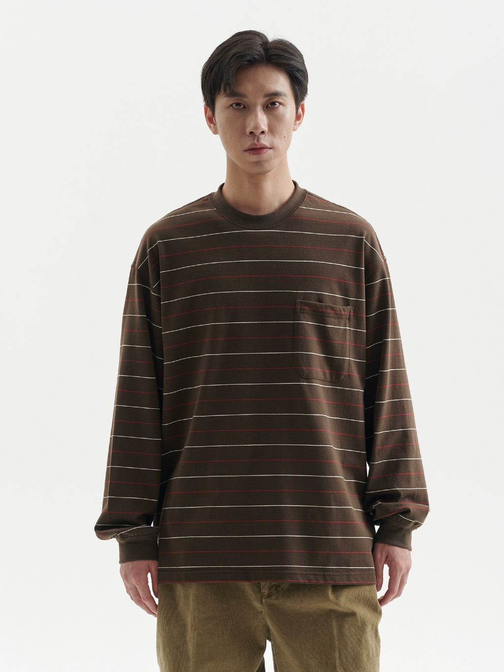 BUTTBILL Contrast Striped Vintage Long Sleeve