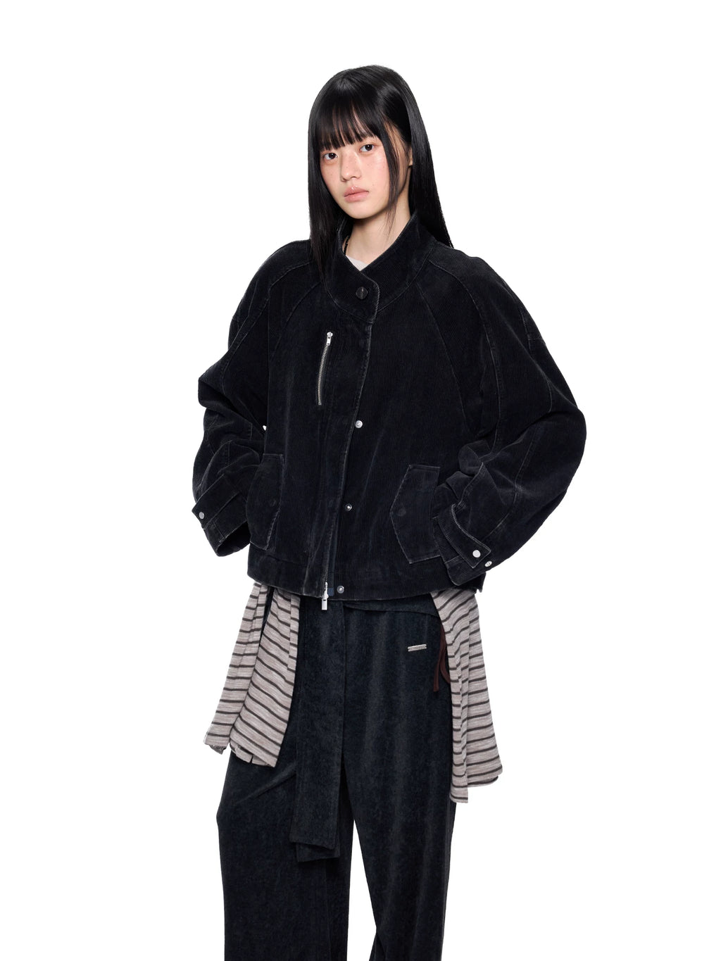EZEK Loose and Versatile Corduroy Short Jacket