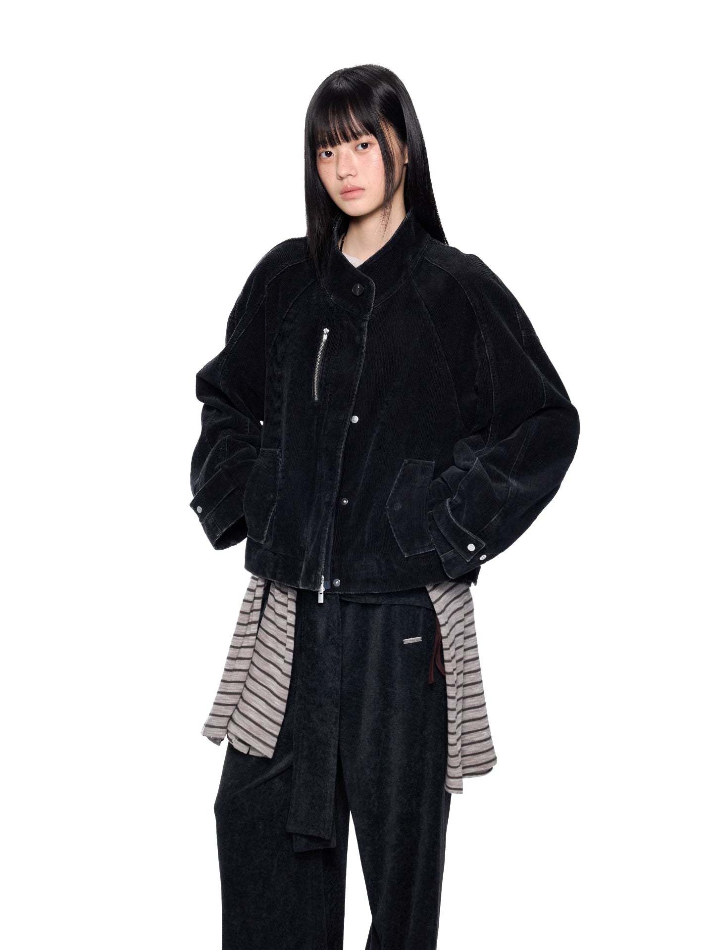 EZEK Loose and Versatile Corduroy Short Jacket