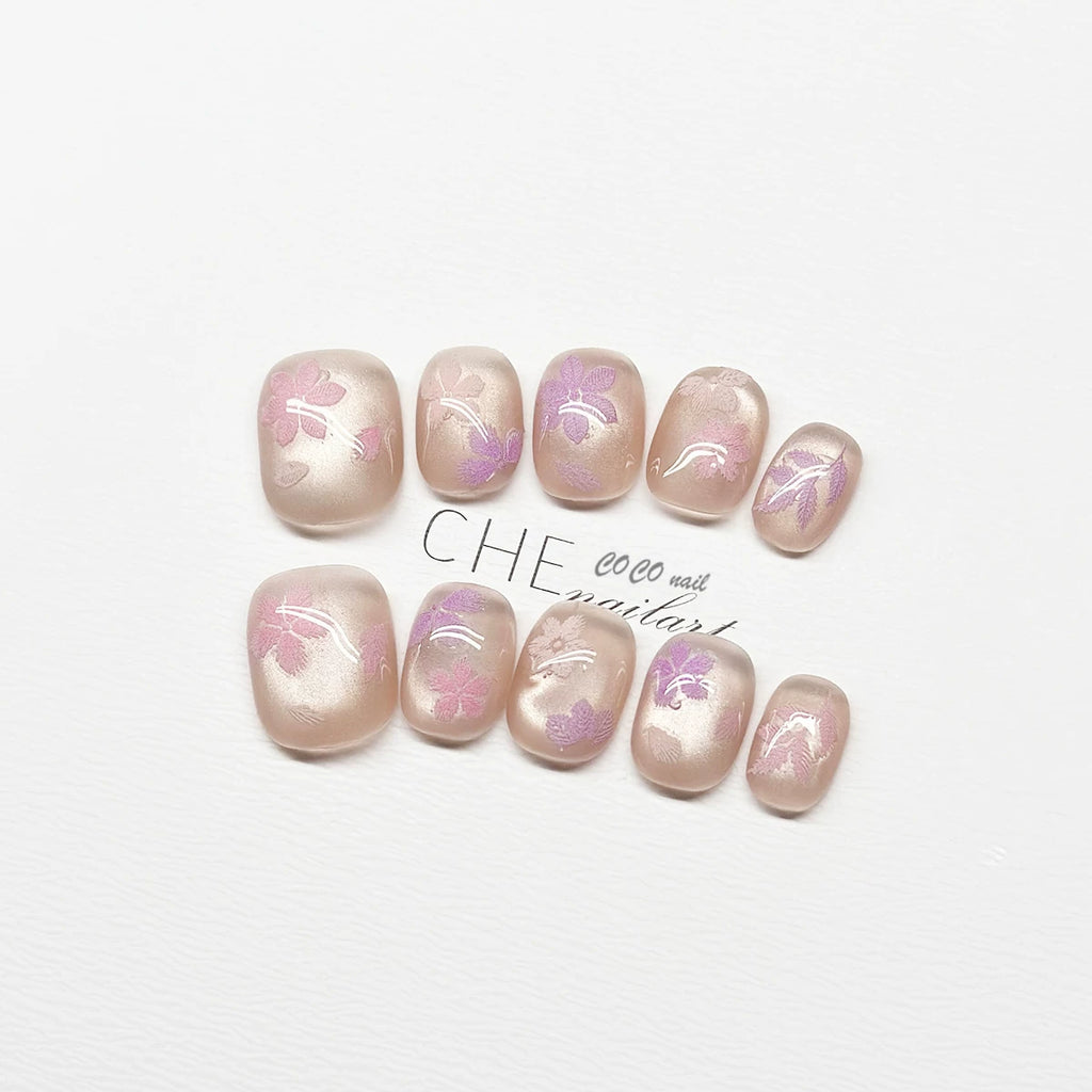 CoCo Embroidery Flower Handmade Manicure Wear Nail