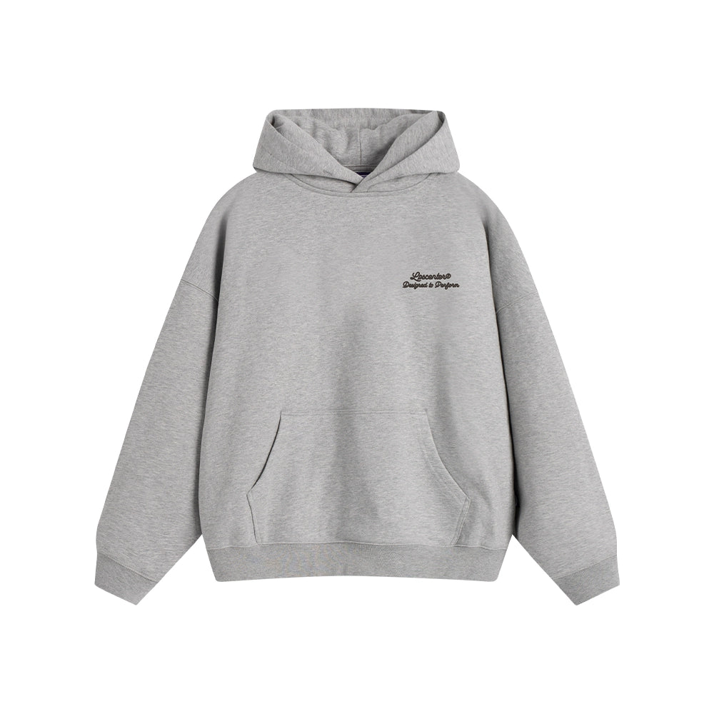 Loopsoon Front and Rear Chain Embroidered Creative Print Hooded Sweater