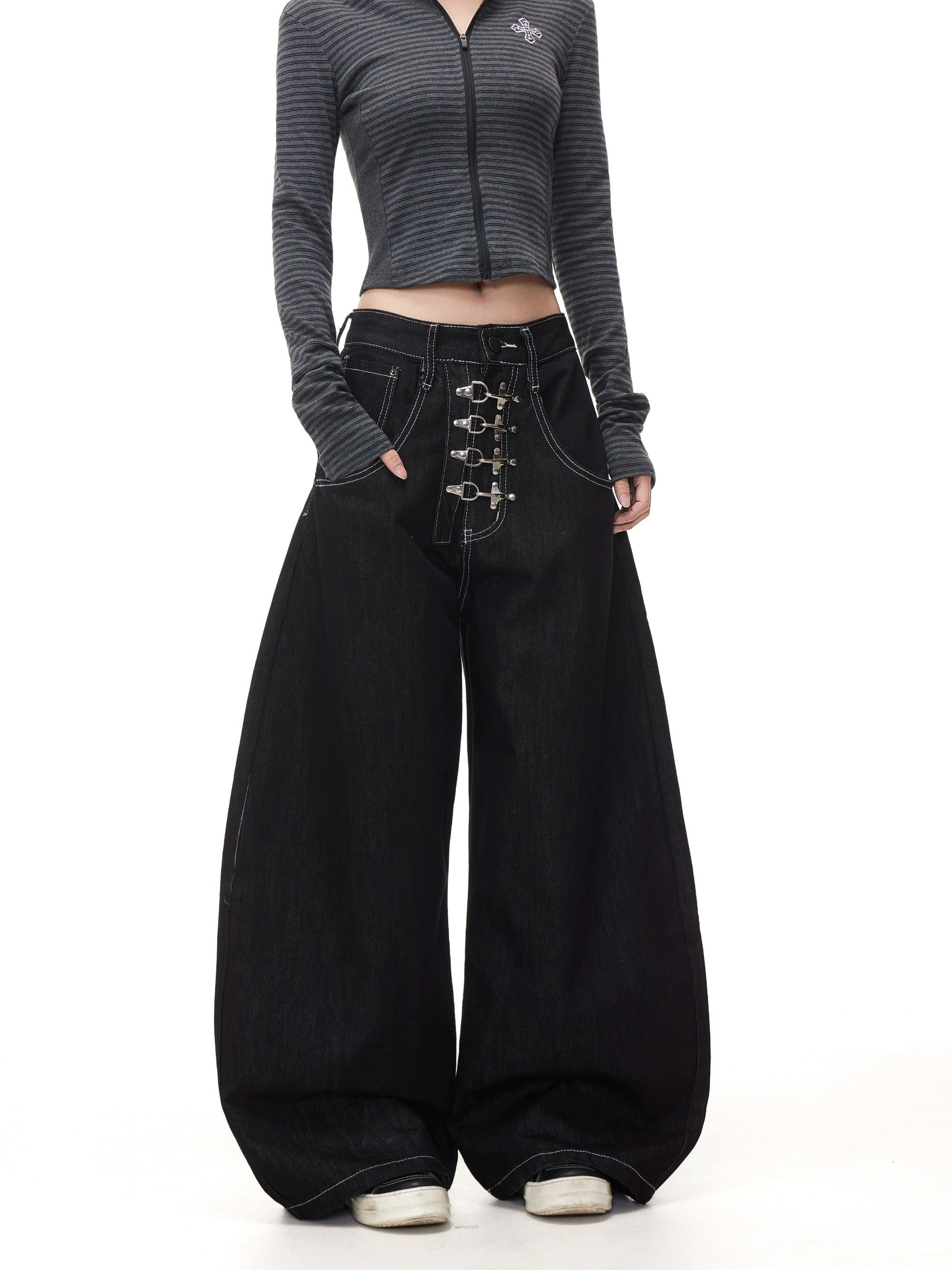 BTSG Profile Scimitar Wide-leg Jeans