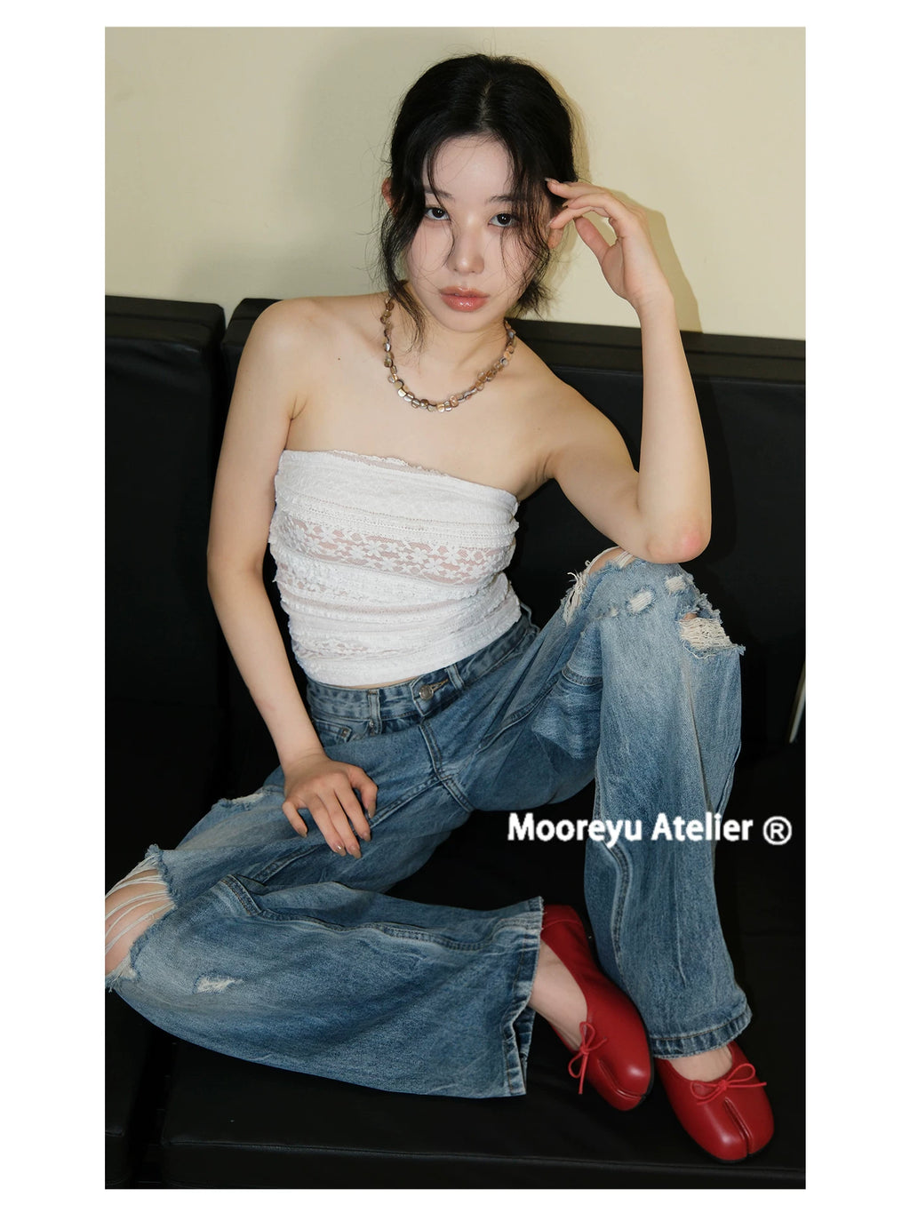 Mooreyu Split-toed Versatile Bow Shoes