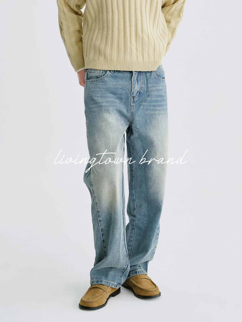 LIVINGTOWN Versatile Casual Straight Jeans