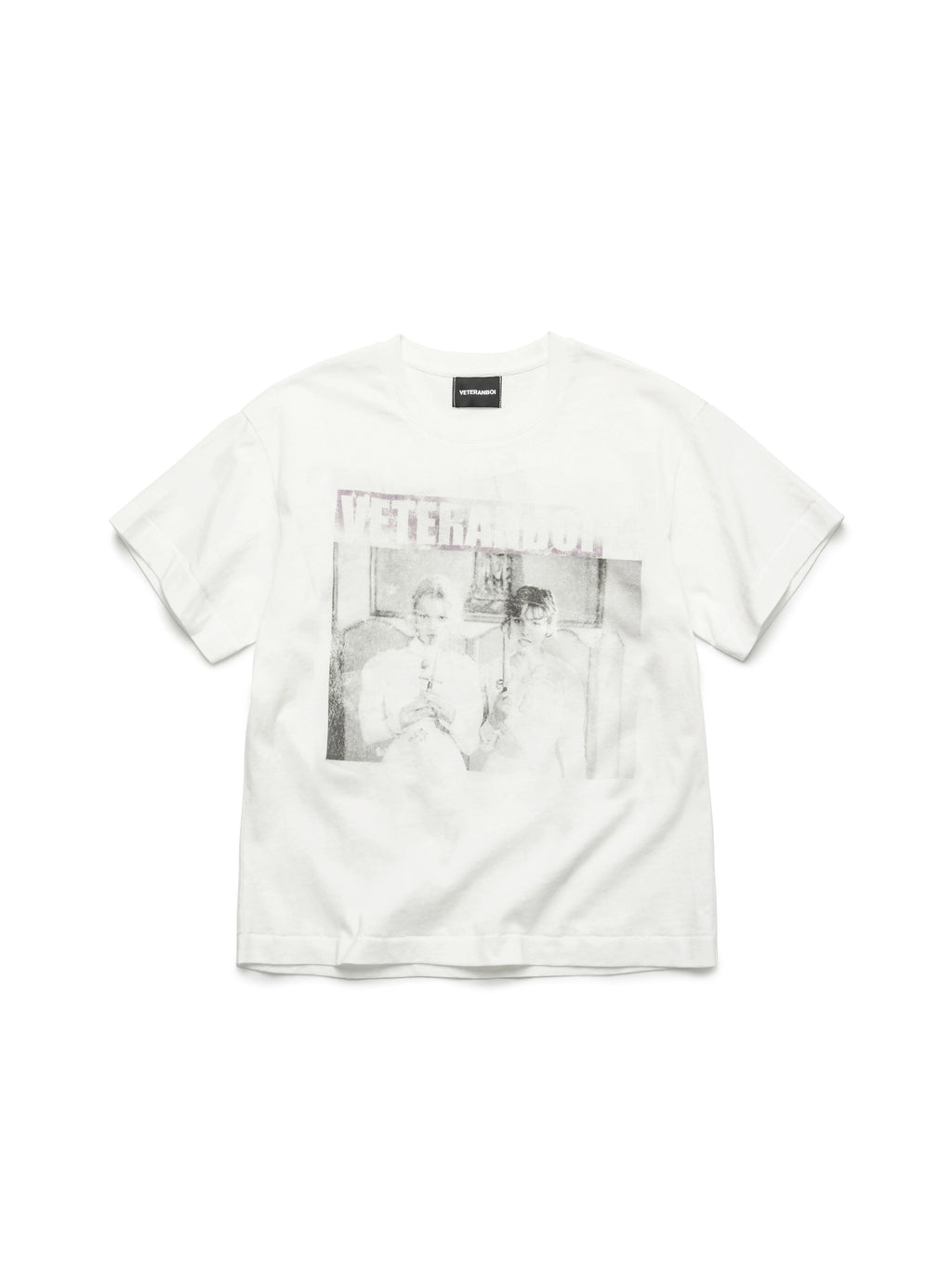 VETERANBOI Theme Character Print Casual Tee
