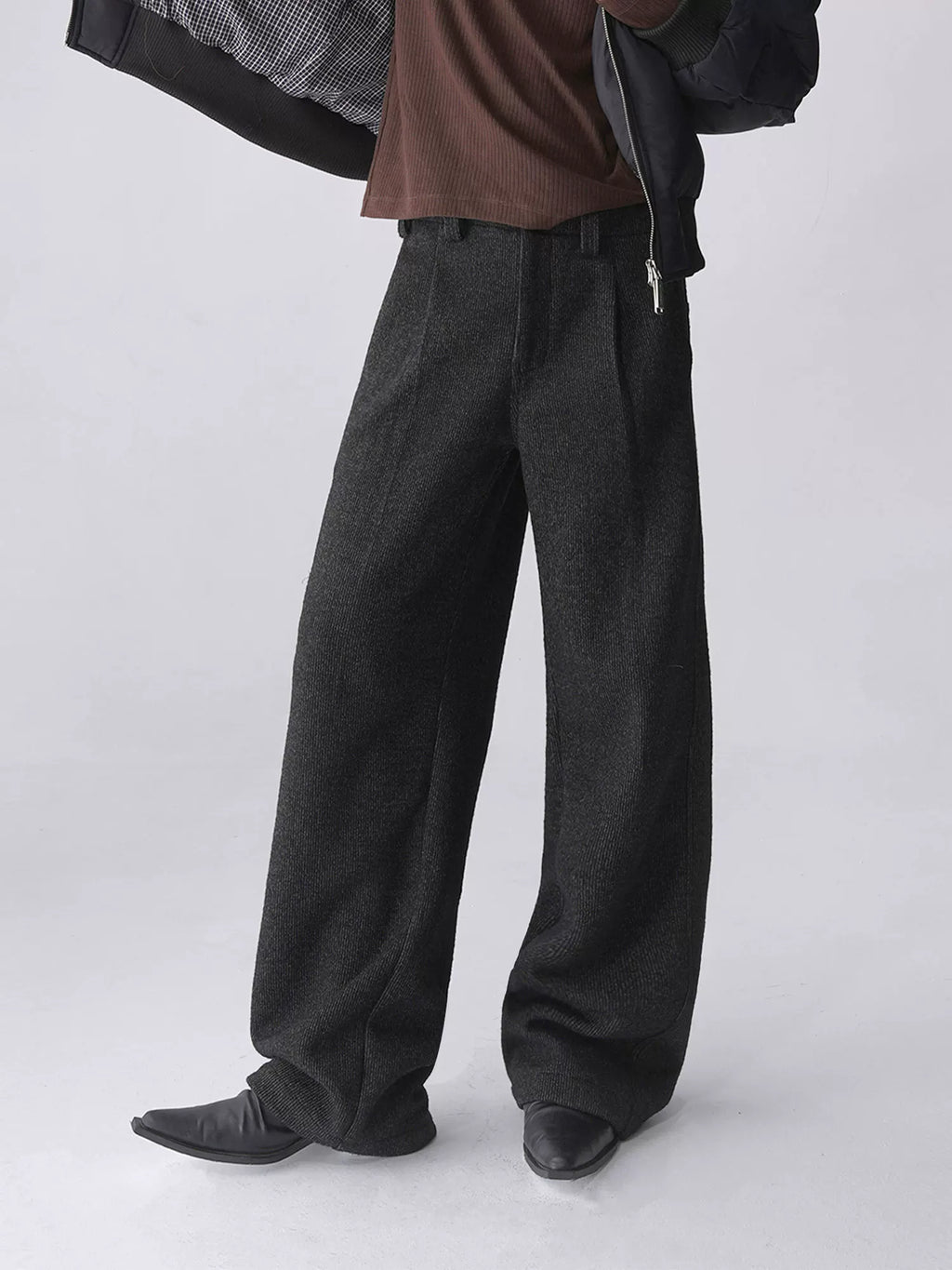 SOUTHFISH woolen striped thermal trousers