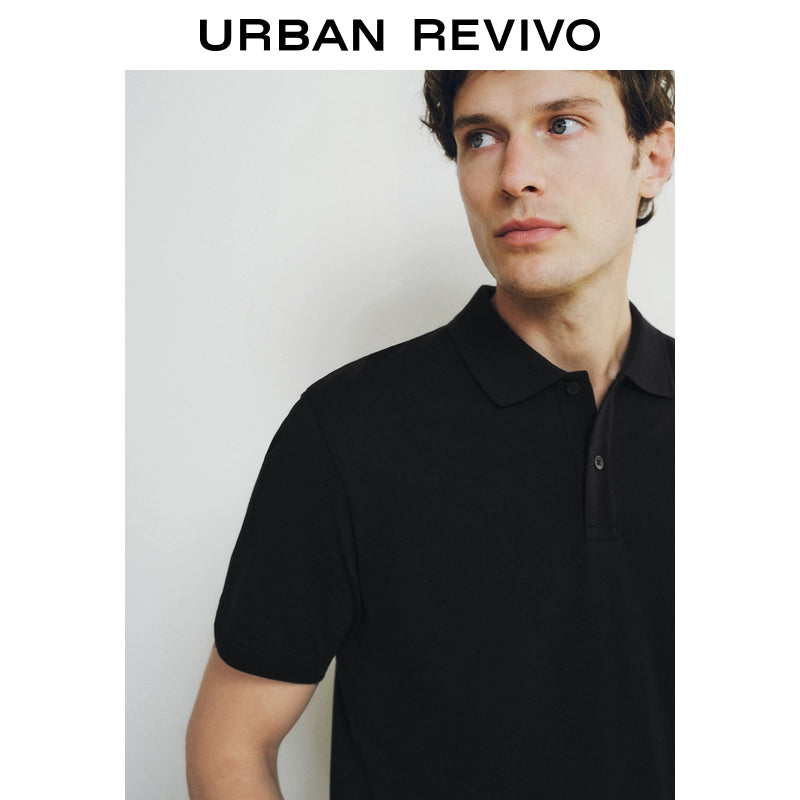 URBAN REVIVO Business Light Commuter Versatile Polo tee
