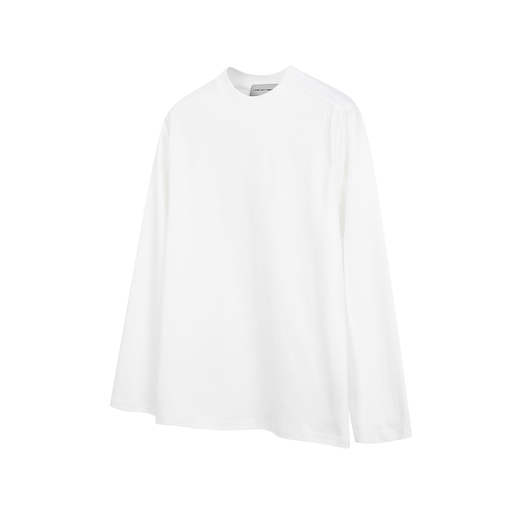 MADEEXTREME Solid Color Soft  Crew Neck 240g Long Sleeve Tee