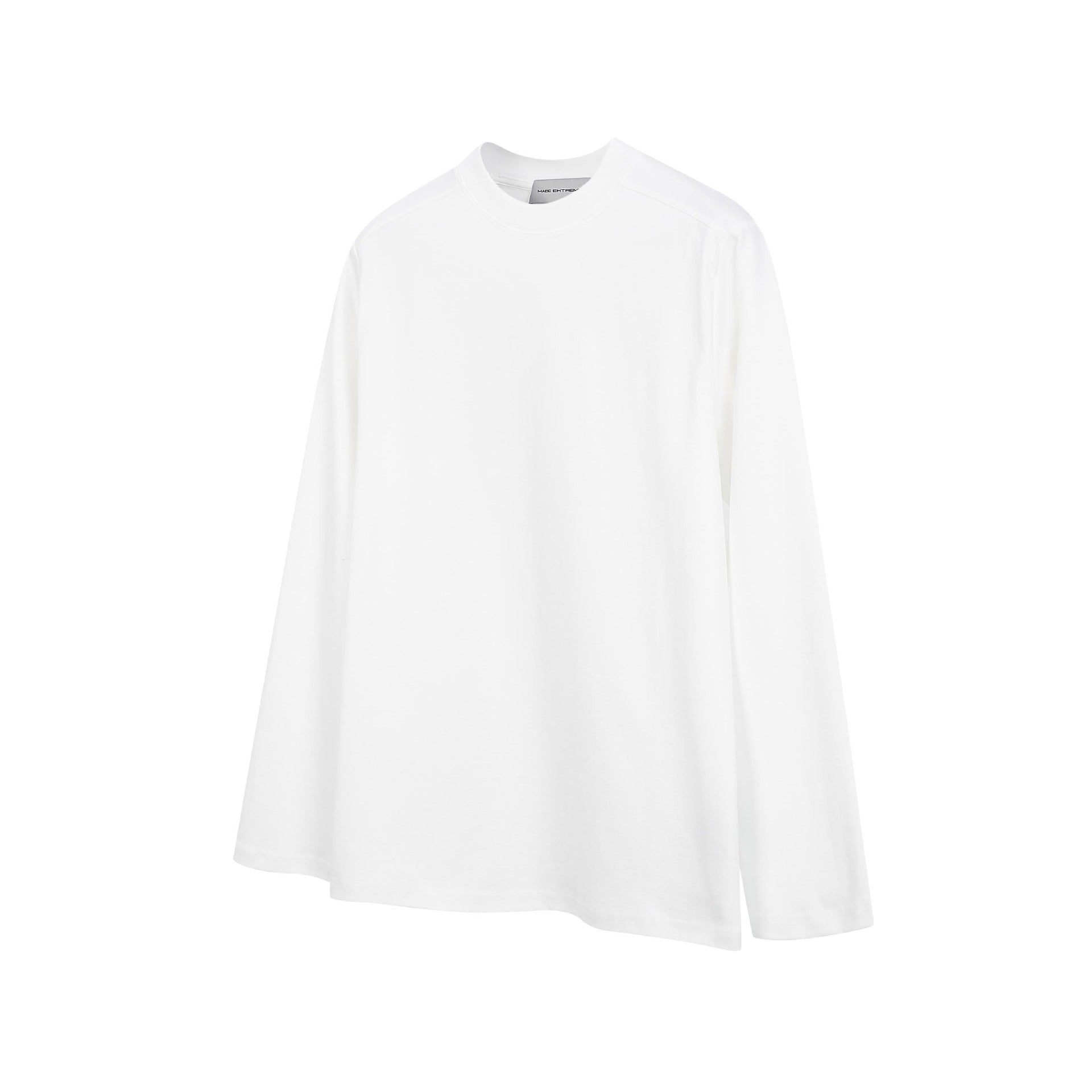 MADEEXTREME Solid Color Soft  Crew Neck 240g Long Sleeve Tee