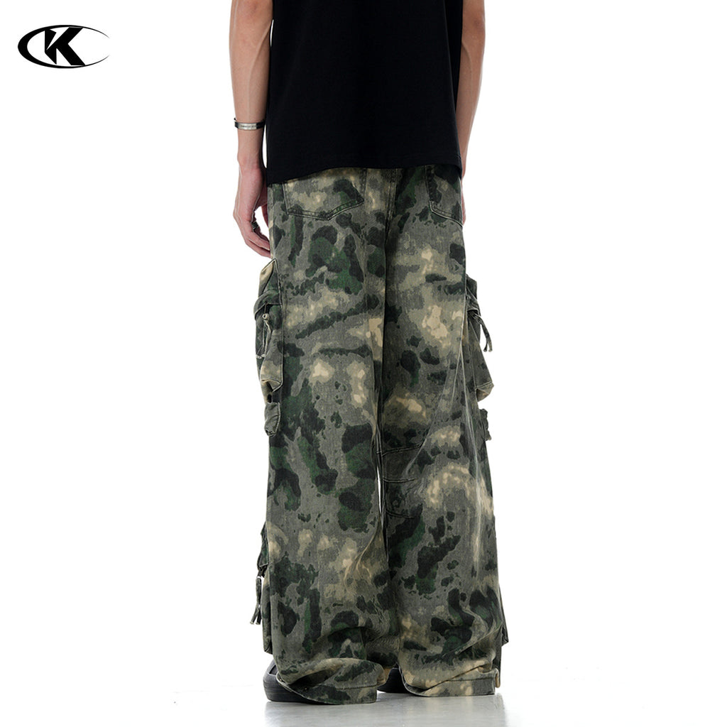 11KN Vintage Multi-pocket Camouflage Cargo Pants