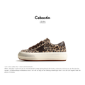 Cebostin Heightened Leopard Print Star Lace-up Shoes