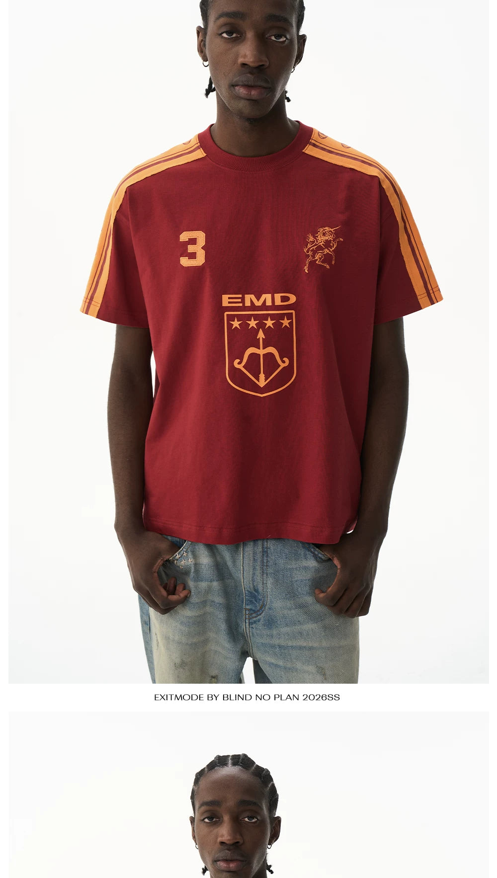 BLINDNOPLAN Vintage Contrast Sports Tee