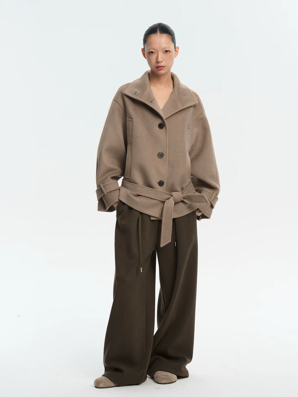 LINY LIBERTY Vintage Loose Thickened Woolen Jacket