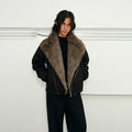 KREATE Diagonal Zipper Velvet Cotton Jacket Thick Jacket