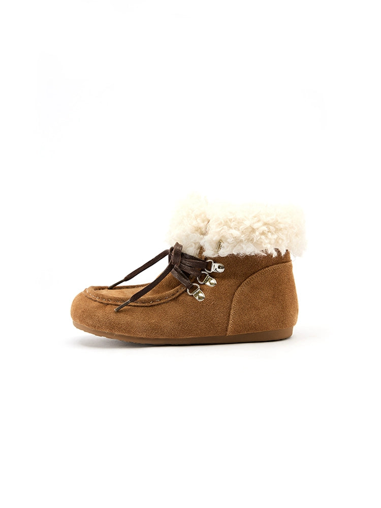Milooey Flat-bottomed Thermal Velvet Snow Boots