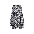 FUNKYFUN Retro Black and White Plaid Culottes