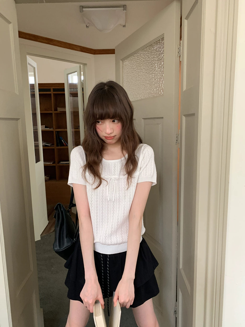 KANO Bow Hollow Knit Tee
