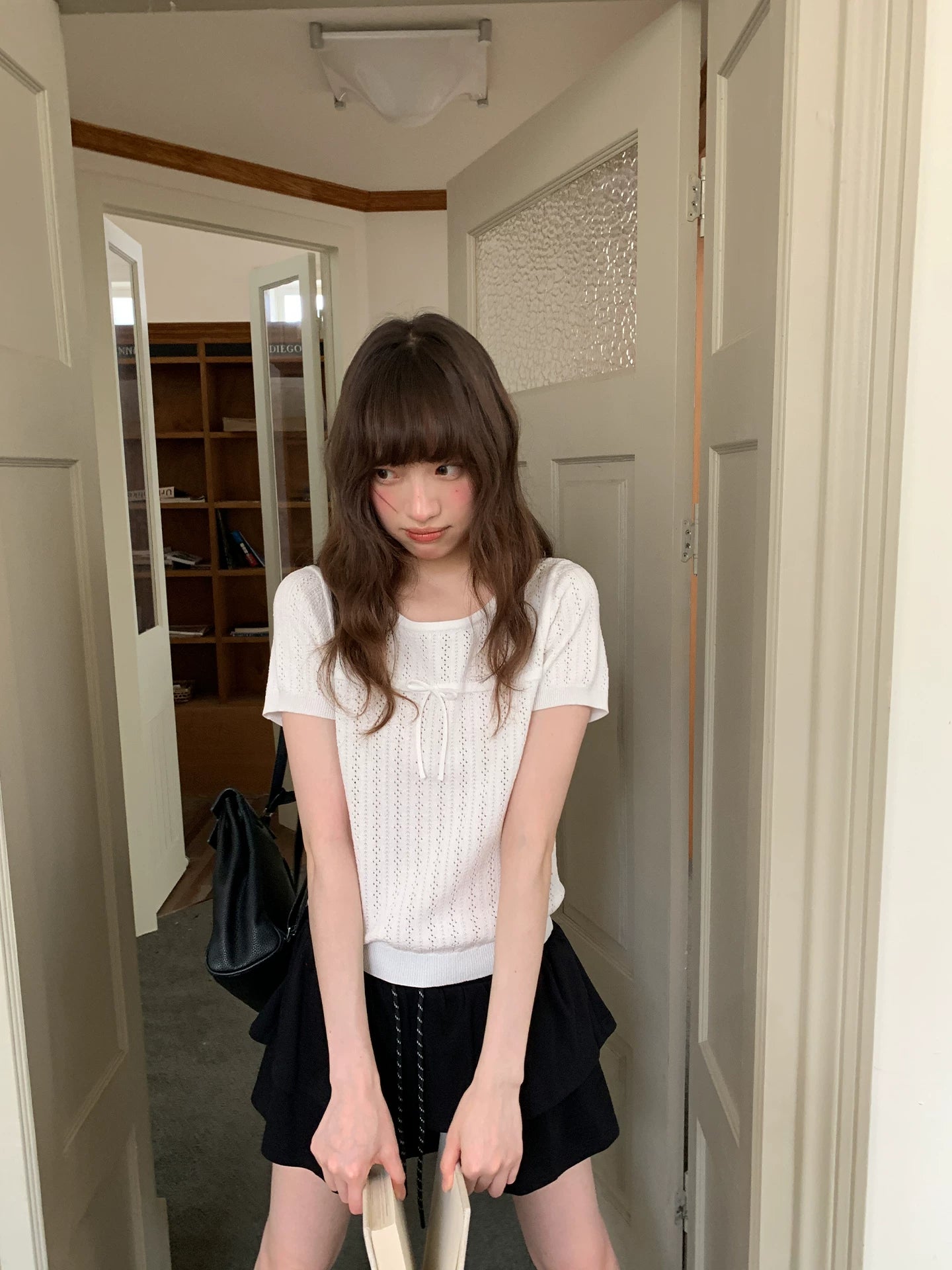 KANO Bow Hollow Knit Tee