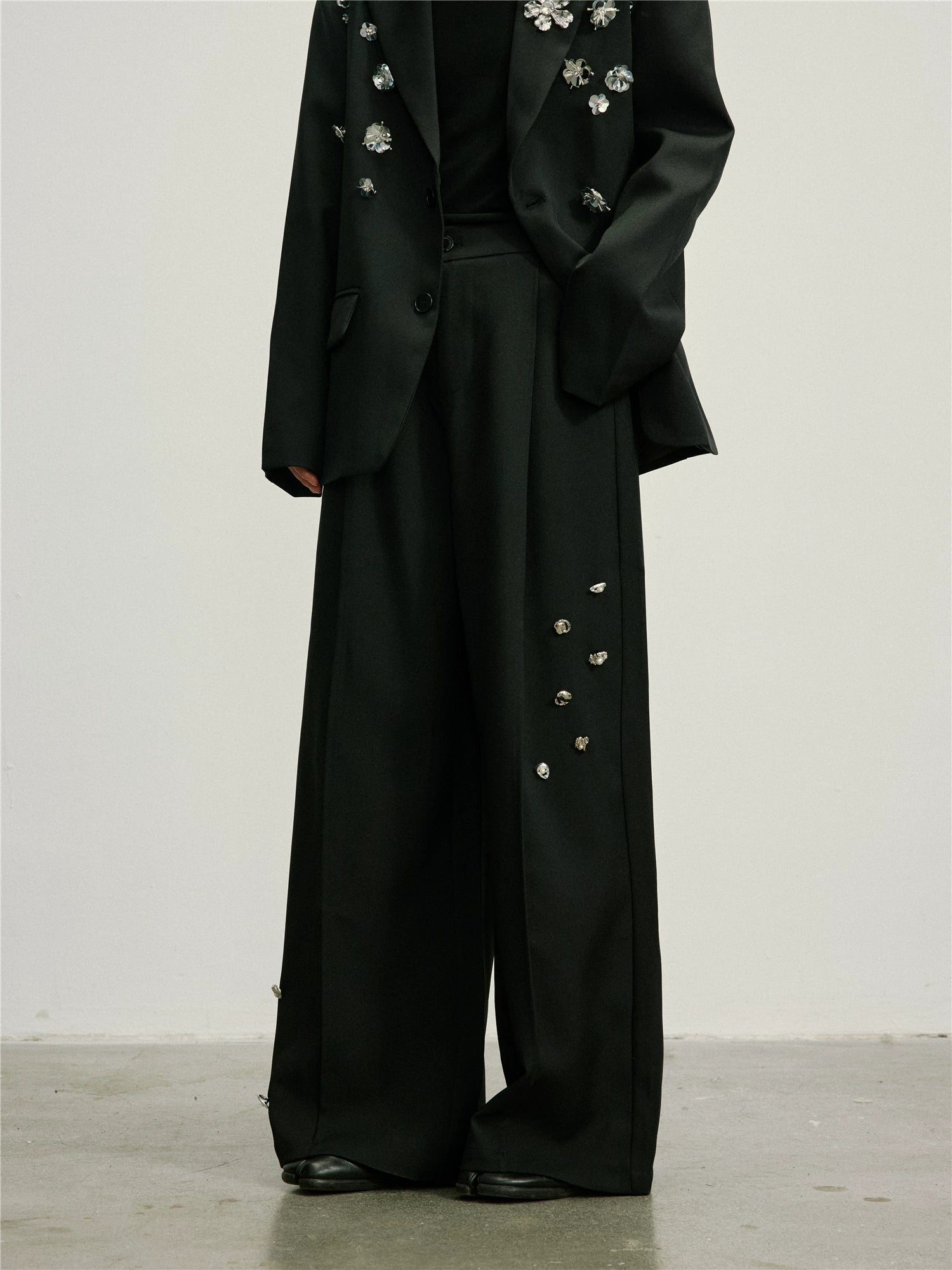 SUNYVONNE Metal Button-down Casual Suit