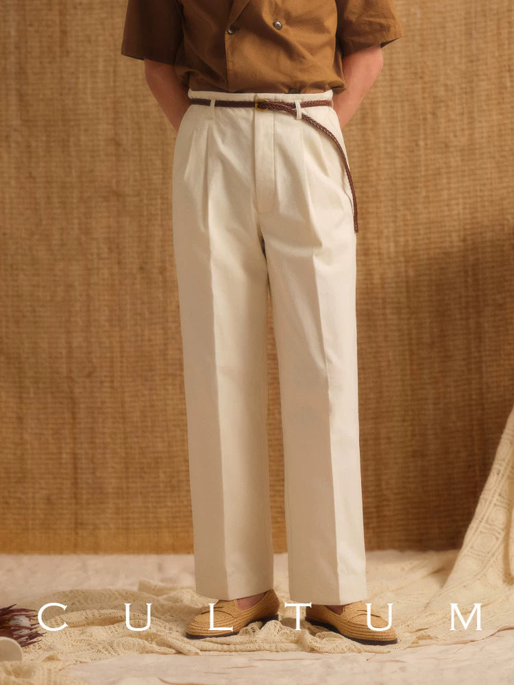 CULTUM Vintage Double-pleated Straight Pants