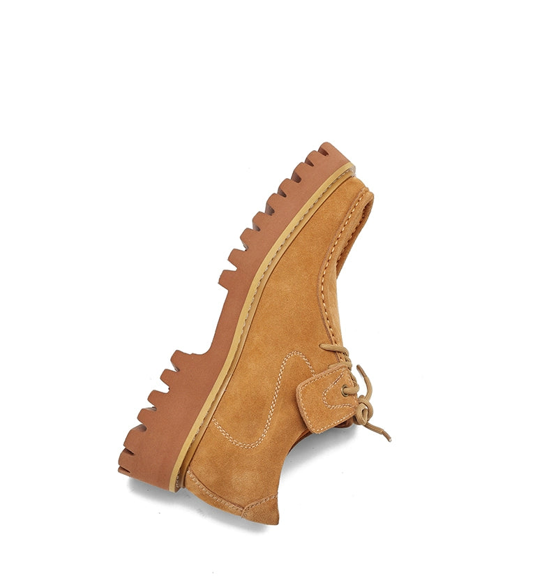 FANGSANHUO Vintage Square-toe Casual Derby Shoes
