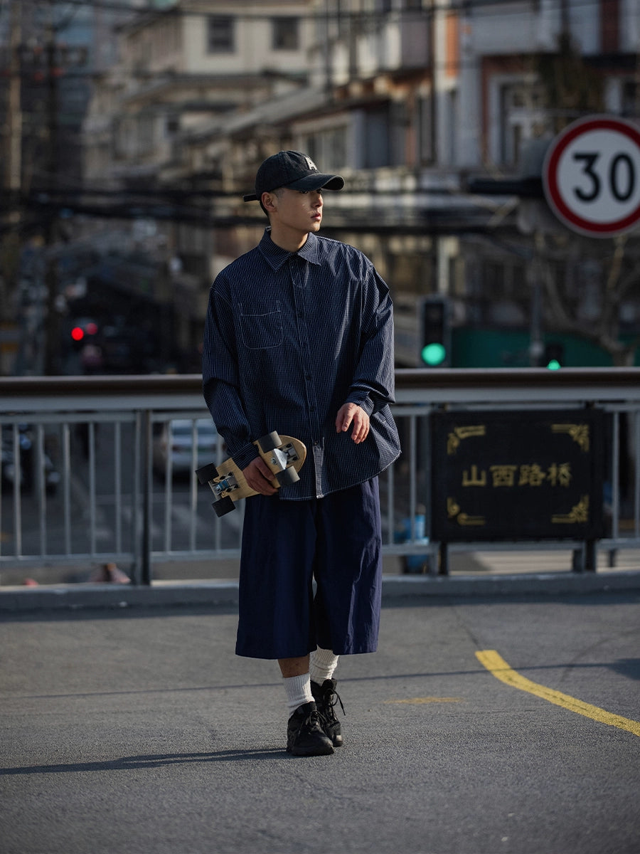 NOEARS Japanese Retro Loose Quick-drying Cropped Pants