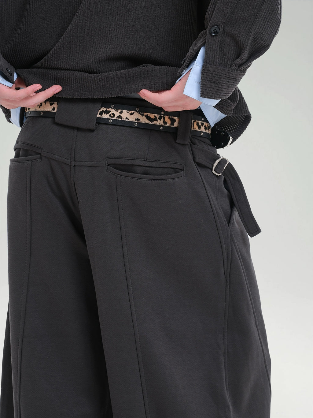 TZ Killer Crop Versatile Loose Pleated Scimitar Pants