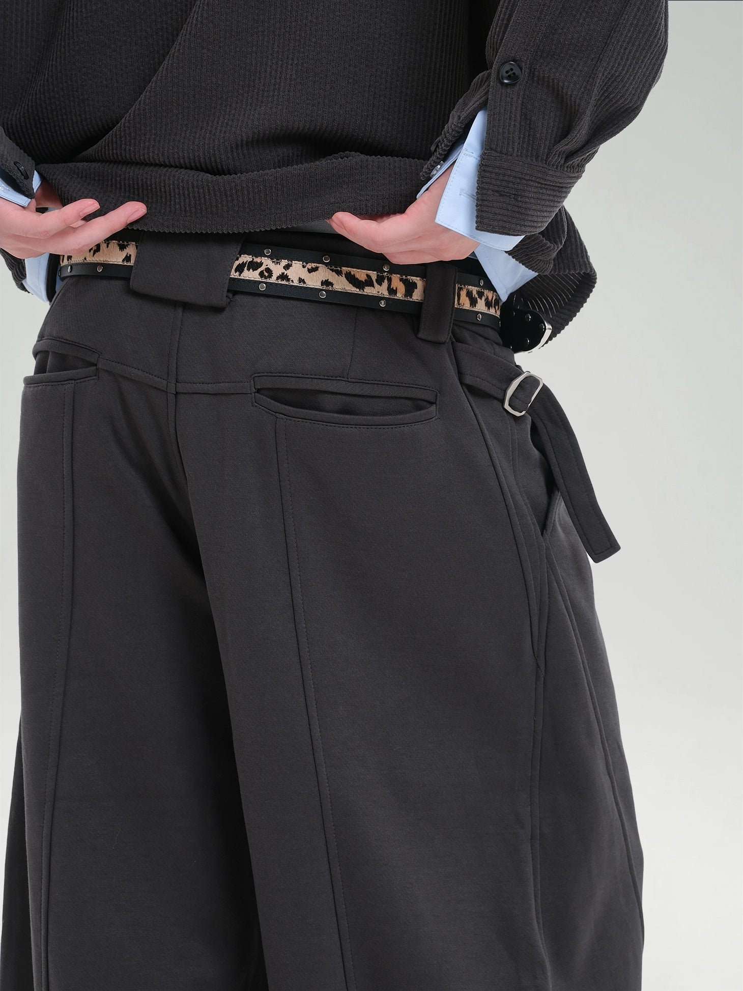 TZ Killer Crop Versatile Loose Pleated Scimitar Pants