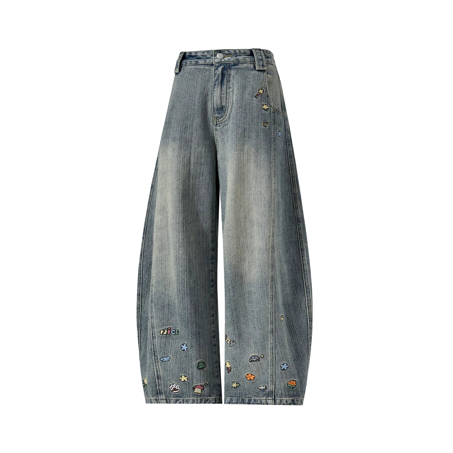 CHANT2nd Cartoon Embroidered Loose Jeans