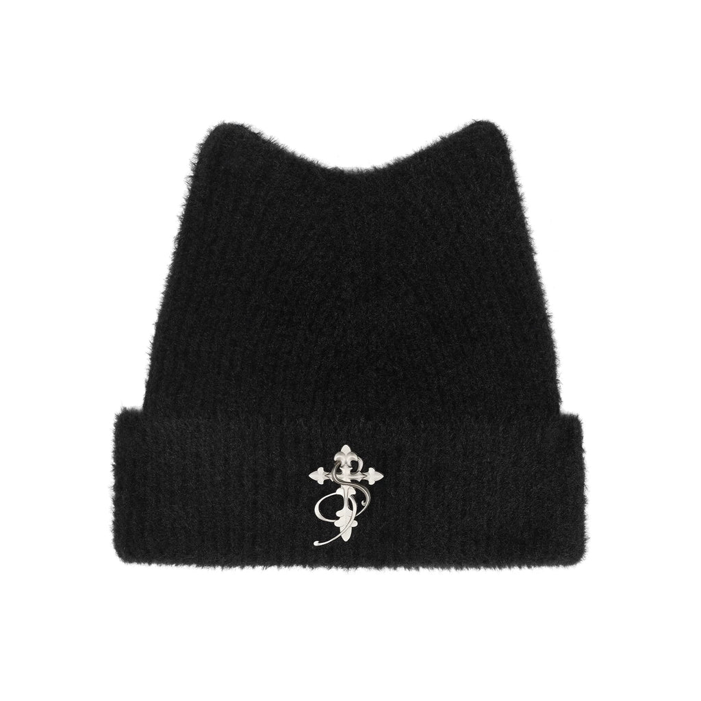 STK Imitation Mink Cat Ears Casual Knitted Hat