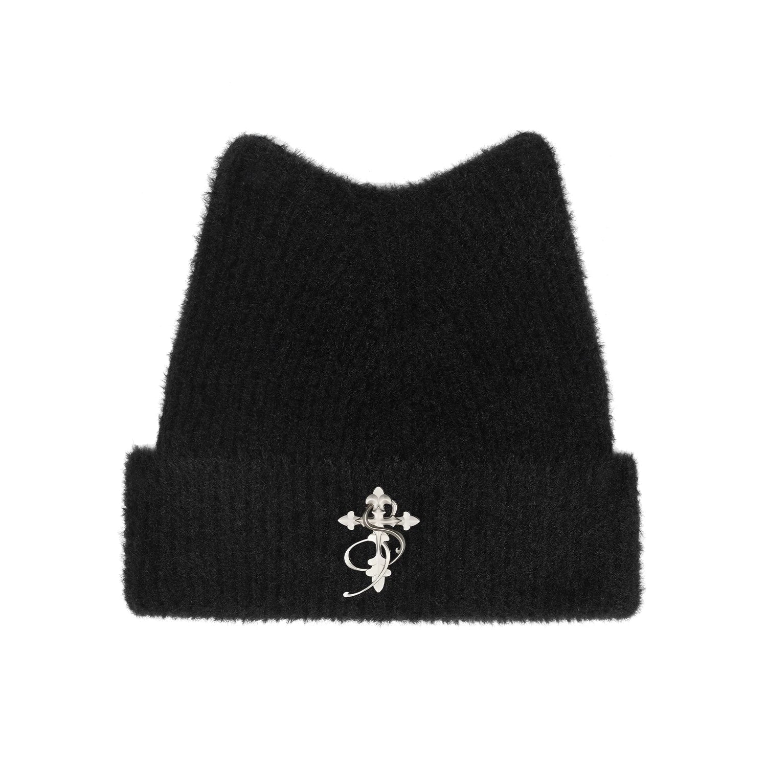STK Imitation Mink Cat Ears Casual Knitted Hat