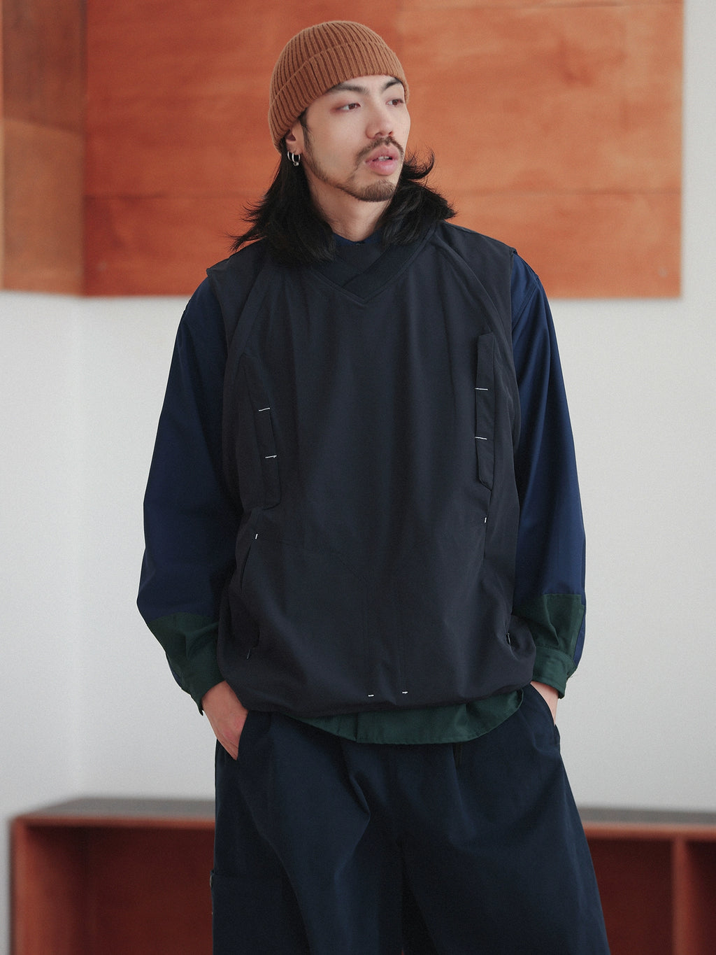 NOEARS Vintage V-neck Loose Sweater