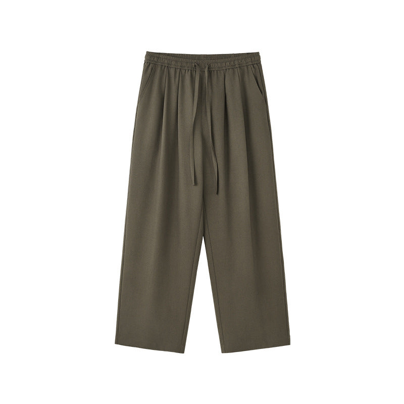 Inflation Trendy Brand Casual Loose Solid Color Men's Trousers