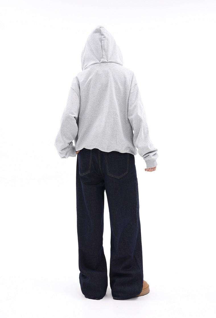 TRYTHMCLUB Loose Straight Denim Trousers