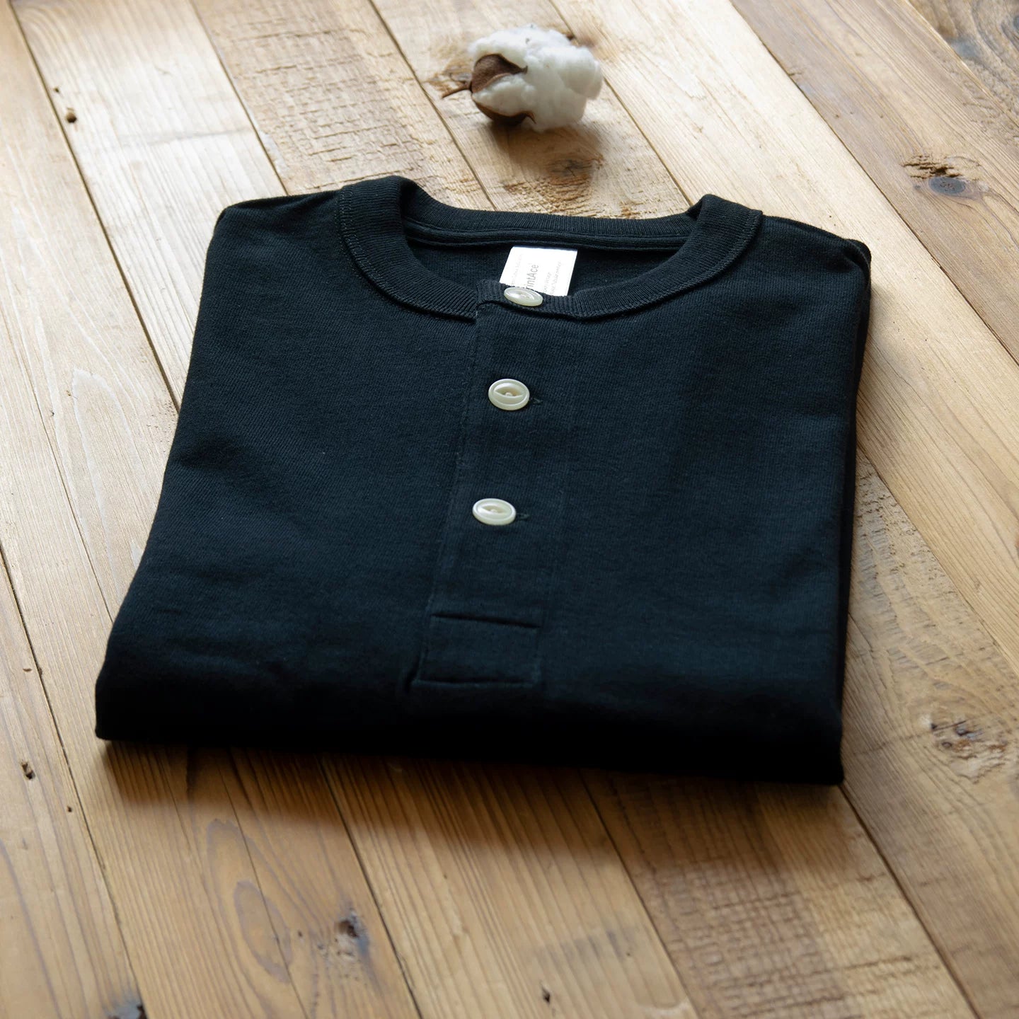 Printace Vintage Henry Collar Loose Casual Long Sleeve